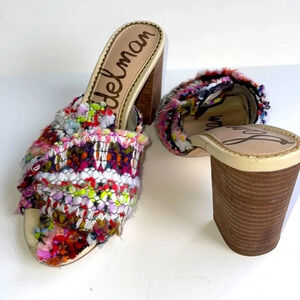 Sam Edelman Oda Slide Tweed Multi Print Heel